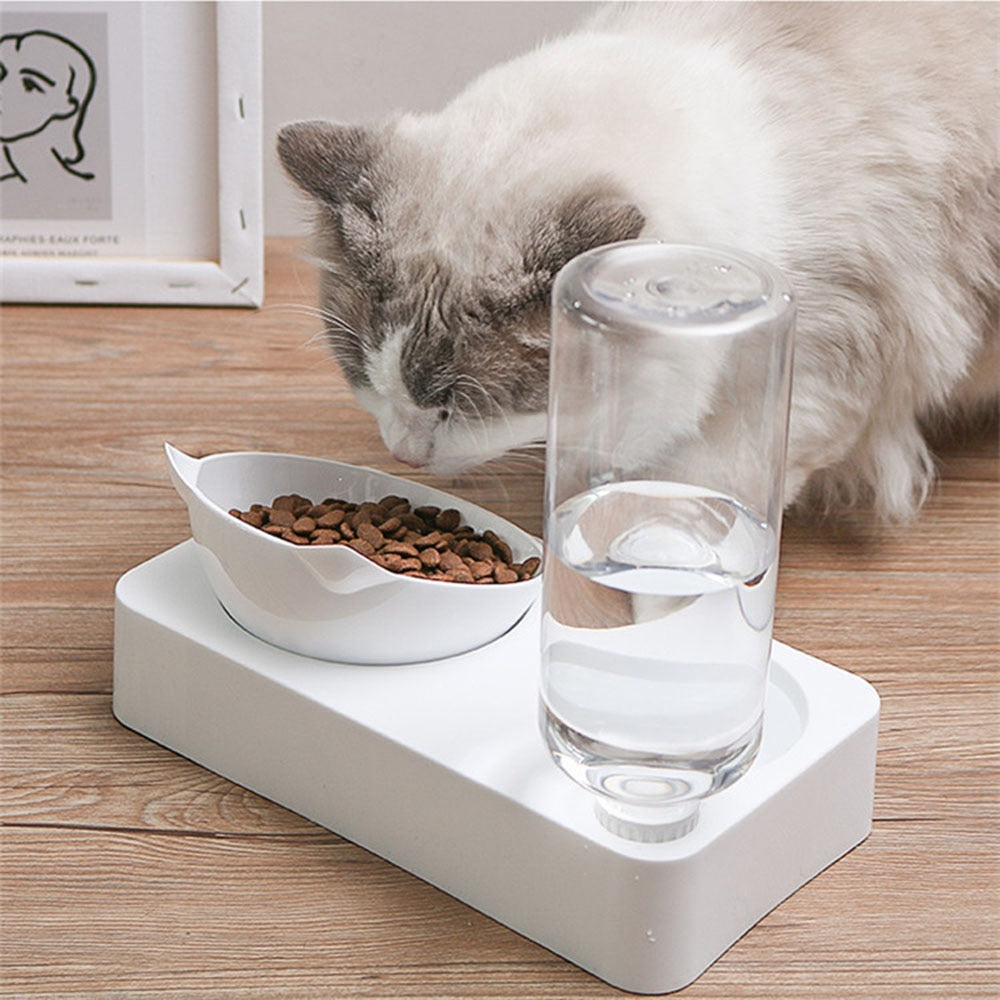 Double Bowls Pets Feeder