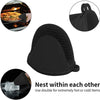 Black Thicken Silicone Oven Mitts