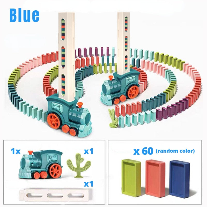 Kids Electric Domino Train Car Set