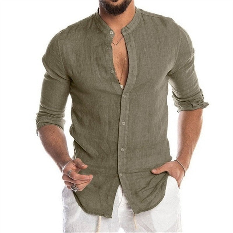 Linen Loose Solid Color Shirts