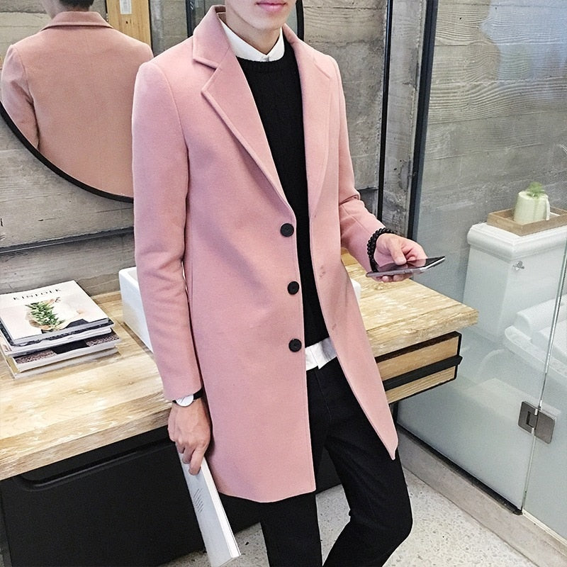 Men Long Cotton Coat