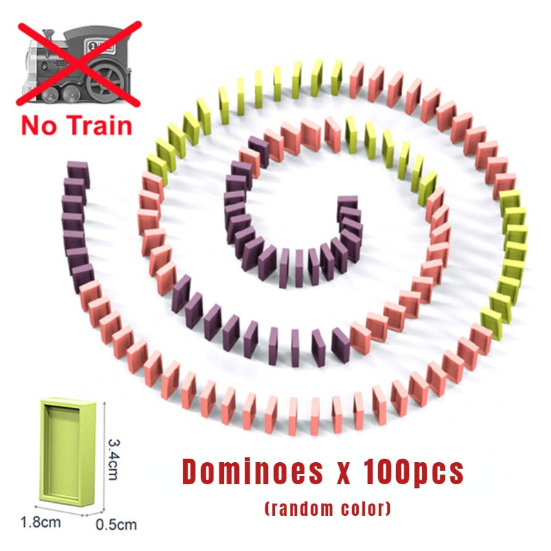 Kids Electric Domino Train Car Set