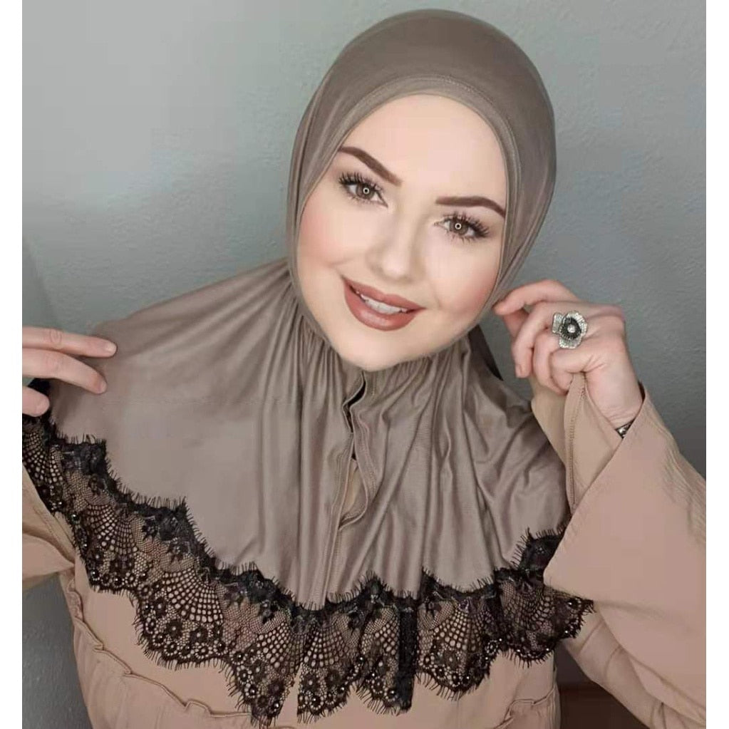 White Lace Modal Hijab