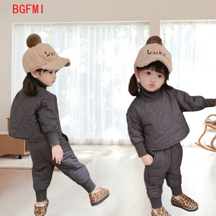 Boys Warm Coat +pant Sets