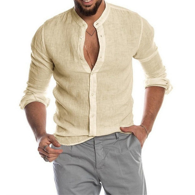 Linen Loose Solid Color Shirts