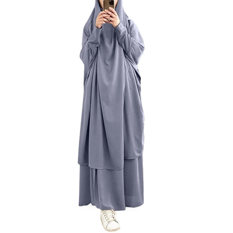 Women Hooded Muslim Hijab Dress
