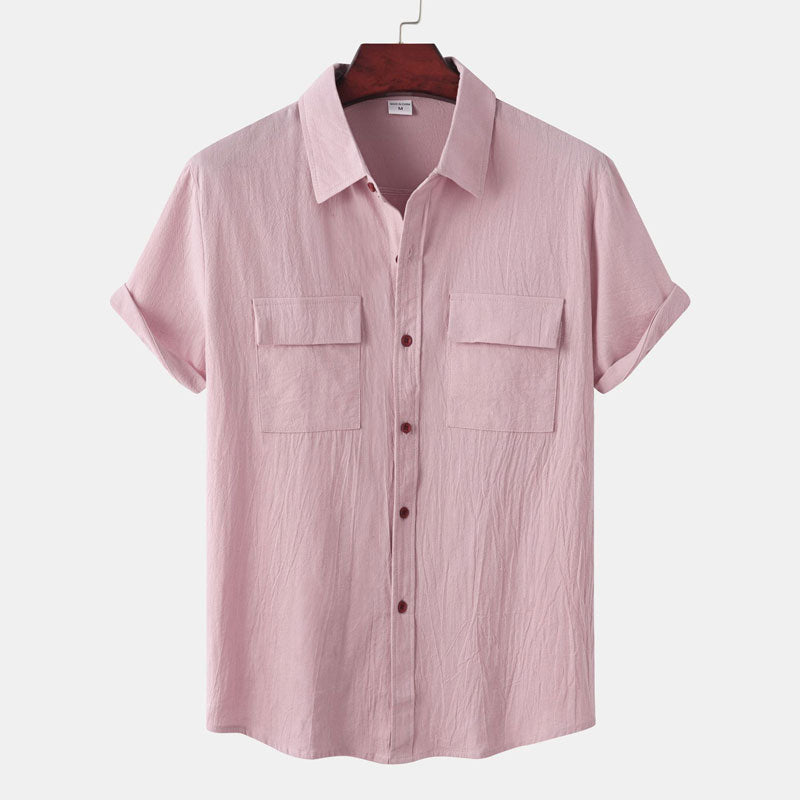 Double Pocket Cotton Linen Shirt