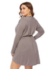 Load image into Gallery viewer, Elegant Long Sleeve V Neck Mini Dress Women