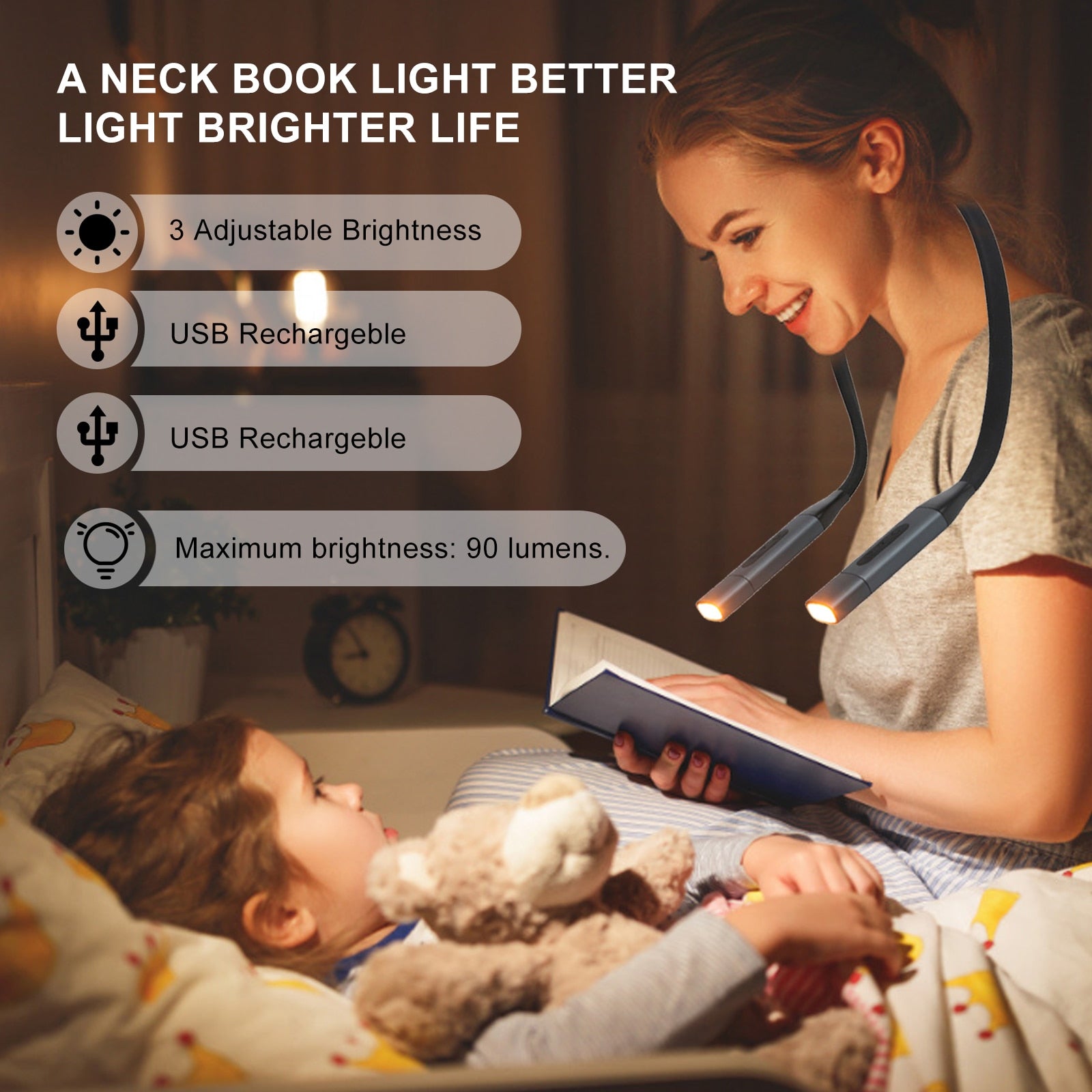 Neck Lighting Hug Reading Lamp