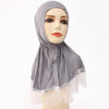 Load image into Gallery viewer, White Lace Modal Hijab