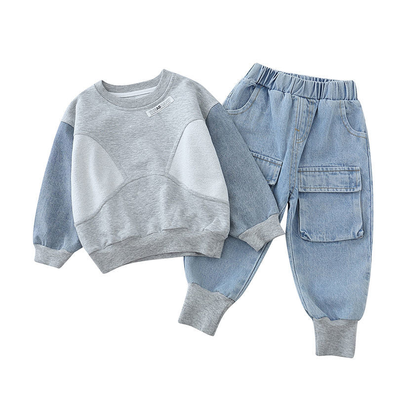 New Baby Hoody +jeans Clothing Set