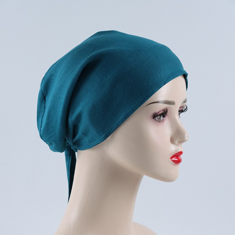 Double Layer Soft Satin Hijab Cap