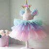 Laden Sie das Bild in den Galerie-Viewer, Girls Rainbow Unicorn Princess Dress